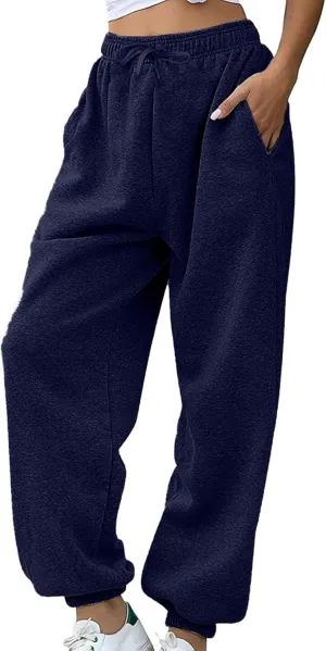 2024 Cinch Bottom Sweatpants Baggy Sweatpants for Women High Waisted Pocket Joggers Sport Active Lounge Trousers Fall