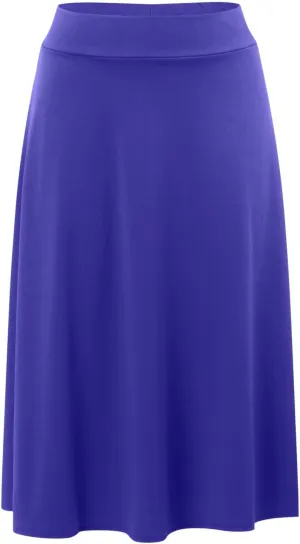 A Line Skirts for Women 2025 Summer Plus Size High Waisted Solid Color Ruffle Work Skirt Office
