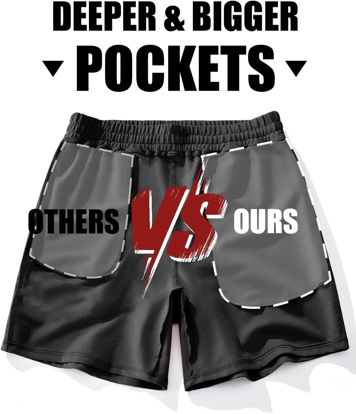AIMPACT Mens Cotton Shorts 7'' Inseam Sweat Workout Gym Shorts Above Knee Jogger Lounge Casual Shorts with Pockets