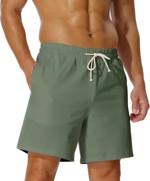 AIMPACT Mens Cotton Shorts 7'' Inseam Sweat Workout Gym Shorts Above Knee Jogger Lounge Casual Shorts with Pockets