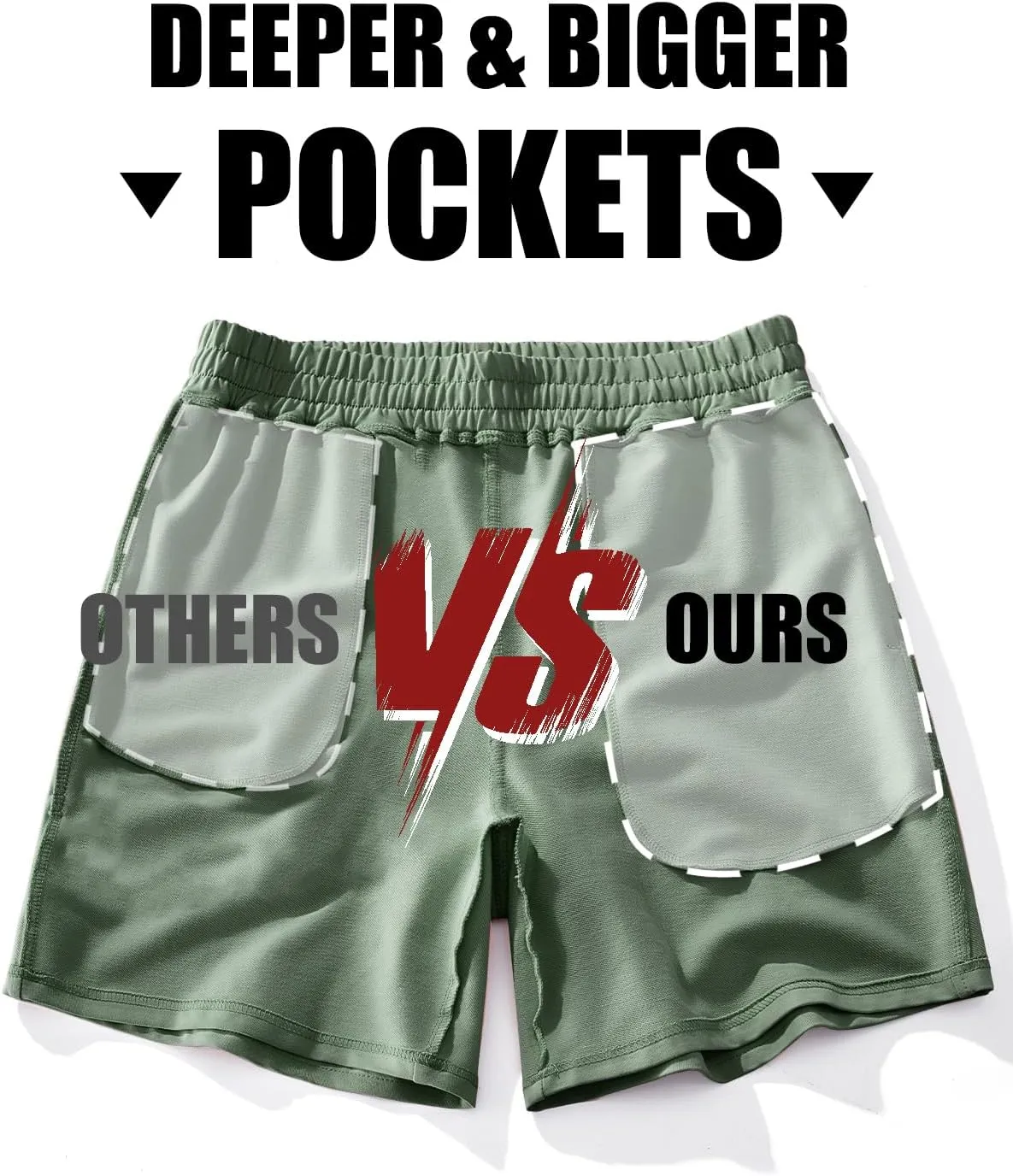 AIMPACT Mens Cotton Shorts 7'' Inseam Sweat Workout Gym Shorts Above Knee Jogger Lounge Casual Shorts with Pockets