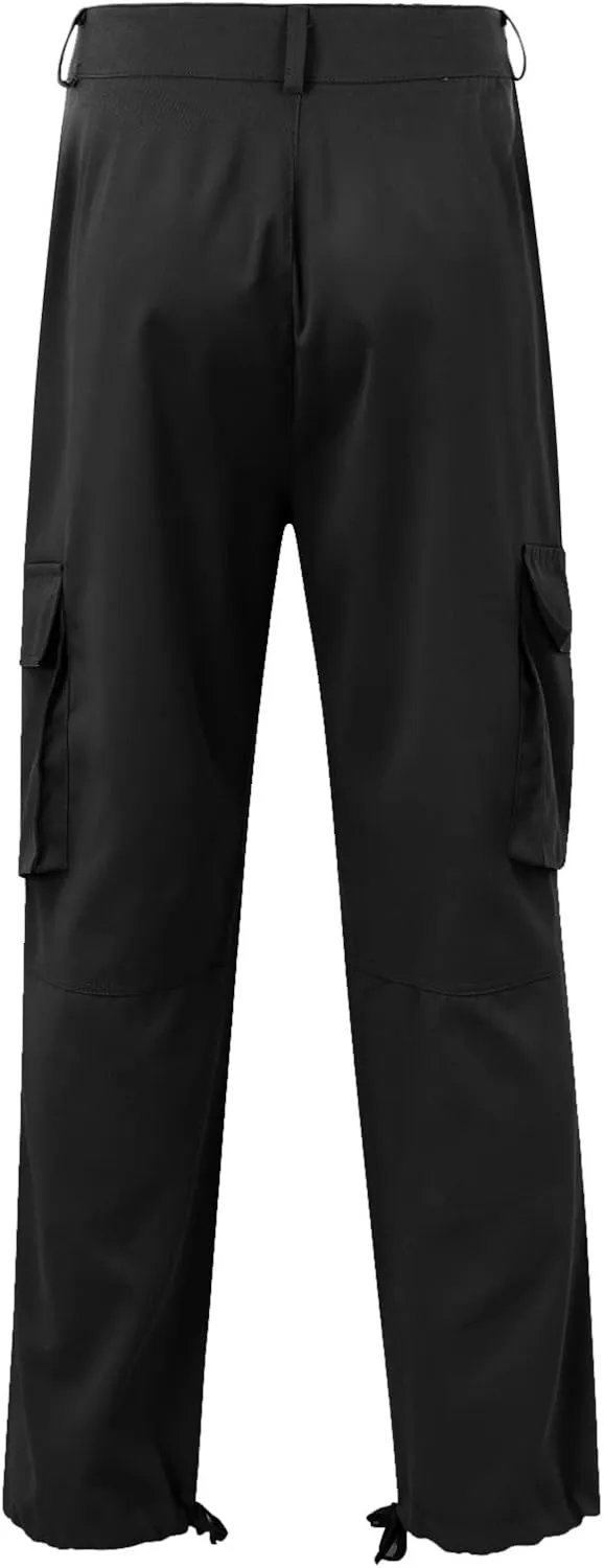 Alalaso Baggy Cargo Pants for Men Ripstop Relaxed Fit Lightweight Trousers Work Hiking Tactical Bottom Pant Multi-Pockets