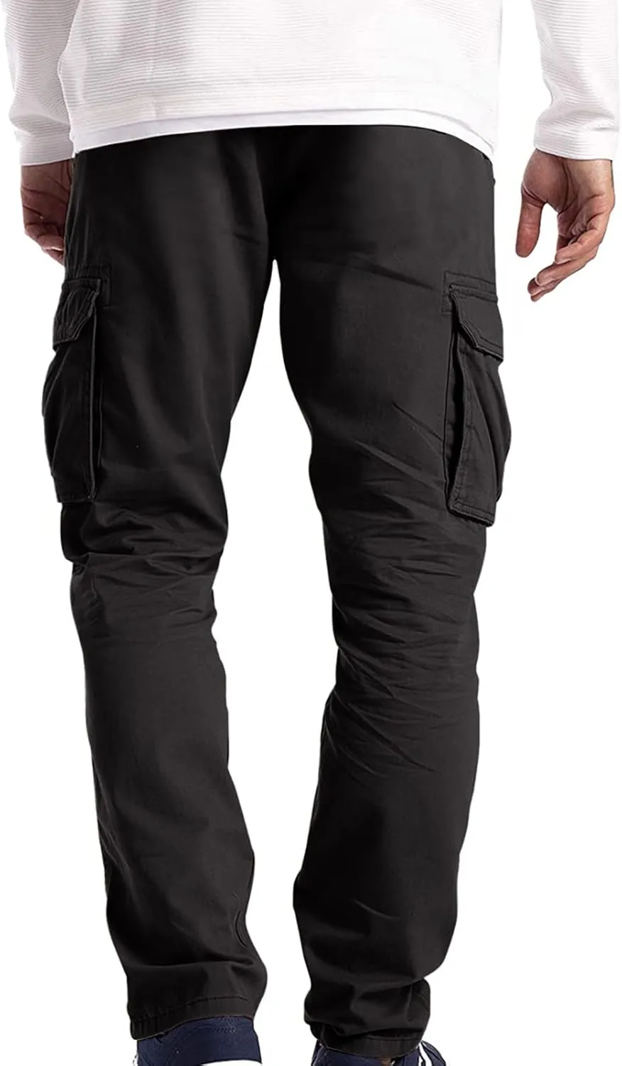 Alalaso Baggy Cargo Pants for Men Ripstop Relaxed Fit Lightweight Trousers Work Hiking Tactical Bottom Pant Multi-Pockets