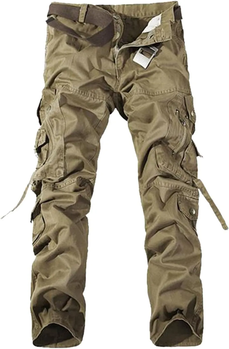 Alalaso Mens Cargo Pants Lightweight Ripstop Regular Fit Trousers Tactical Hiking Work Bottom Pant with Multi Pockets