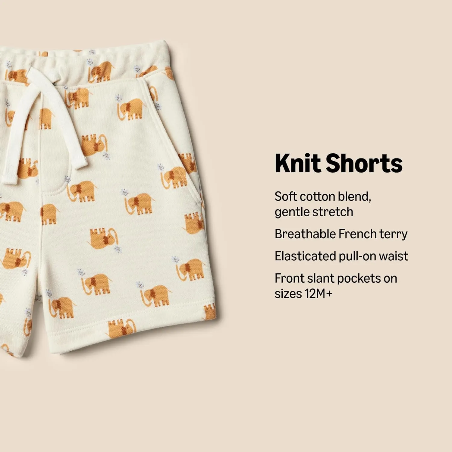 Amazon Essentials x Sofia Grainge Toddlers and Baby Boys' Pull On Knit Shorts, Pack of 2