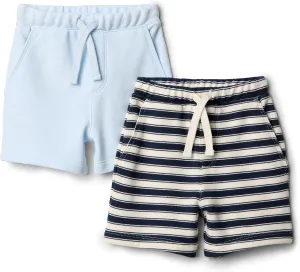 Amazon Essentials x Sofia Grainge Toddlers and Baby Boys' Pull On Knit Shorts, Pack of 2