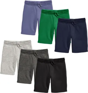 Andrew Scott Boys Basketball Shorts | Casual - Athletic Sport Drawstring Pull On Cotton Shorts | Multi Packs & Colors