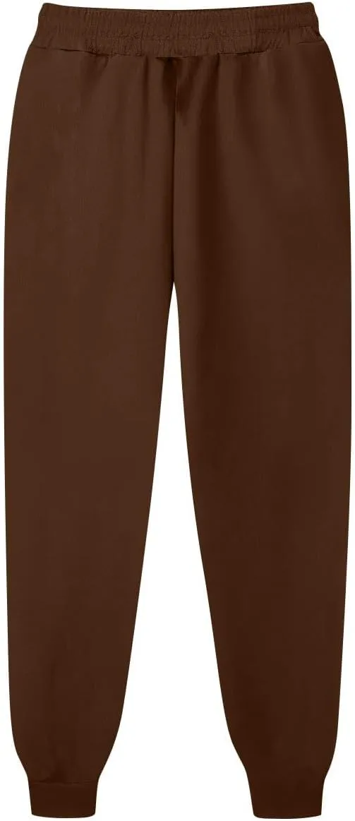 Baggy Womens Sweatpants Fleece Joggers High Waisted Lounge Ankle Athletic Tapered Pull On Jogger Pants with Pockets