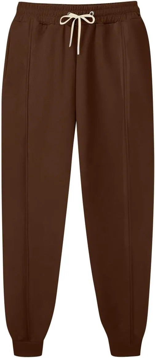 Baggy Womens Sweatpants Fleece Joggers High Waisted Lounge Ankle Athletic Tapered Pull On Jogger Pants with Pockets