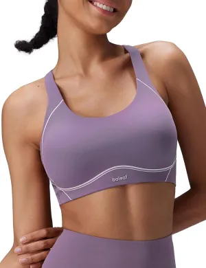 baleaf Freeleaf Broadway Womens High Impact Sports Bra, Wirefree Padded Spaghetti Strap Dance Yoga Workout Bra