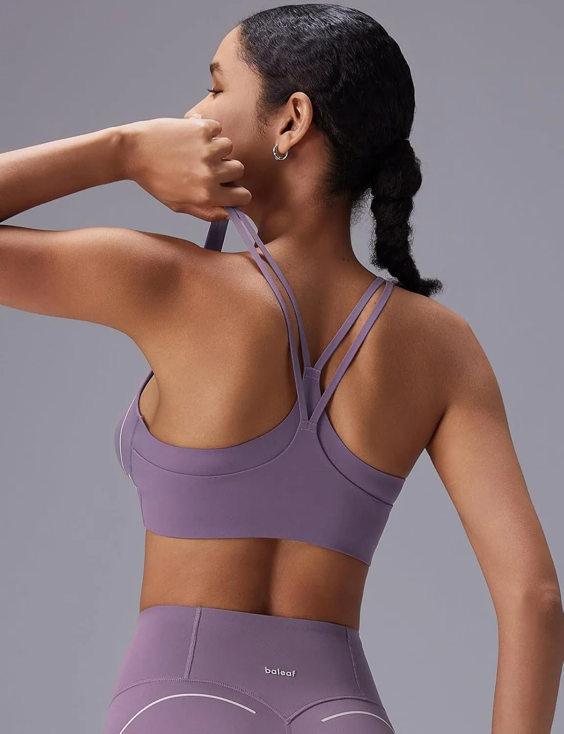 baleaf Freeleaf Broadway Womens High Impact Sports Bra, Wirefree Padded Spaghetti Strap Dance Yoga Workout Bra