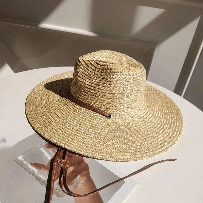 Belt Strap Sun Hat for Women Beach Hats Wide Brim Hats Outdoor