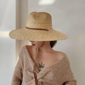 Belt Strap Sun Hat for Women Beach Hats Wide Brim Hats Outdoor