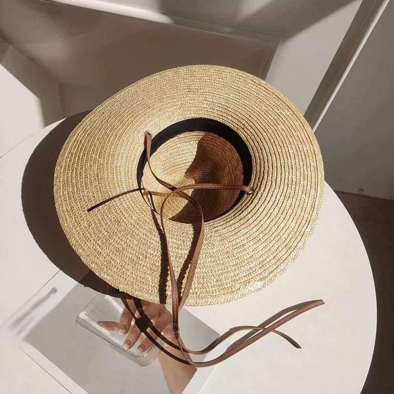 Belt Strap Sun Hat for Women Beach Hats Wide Brim Hats Outdoor