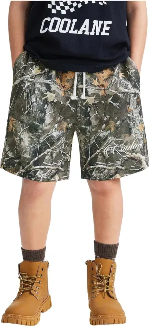 Boy's Camo Athletic Shorts with Liner Quick Dry Gym Running Workout Shorts