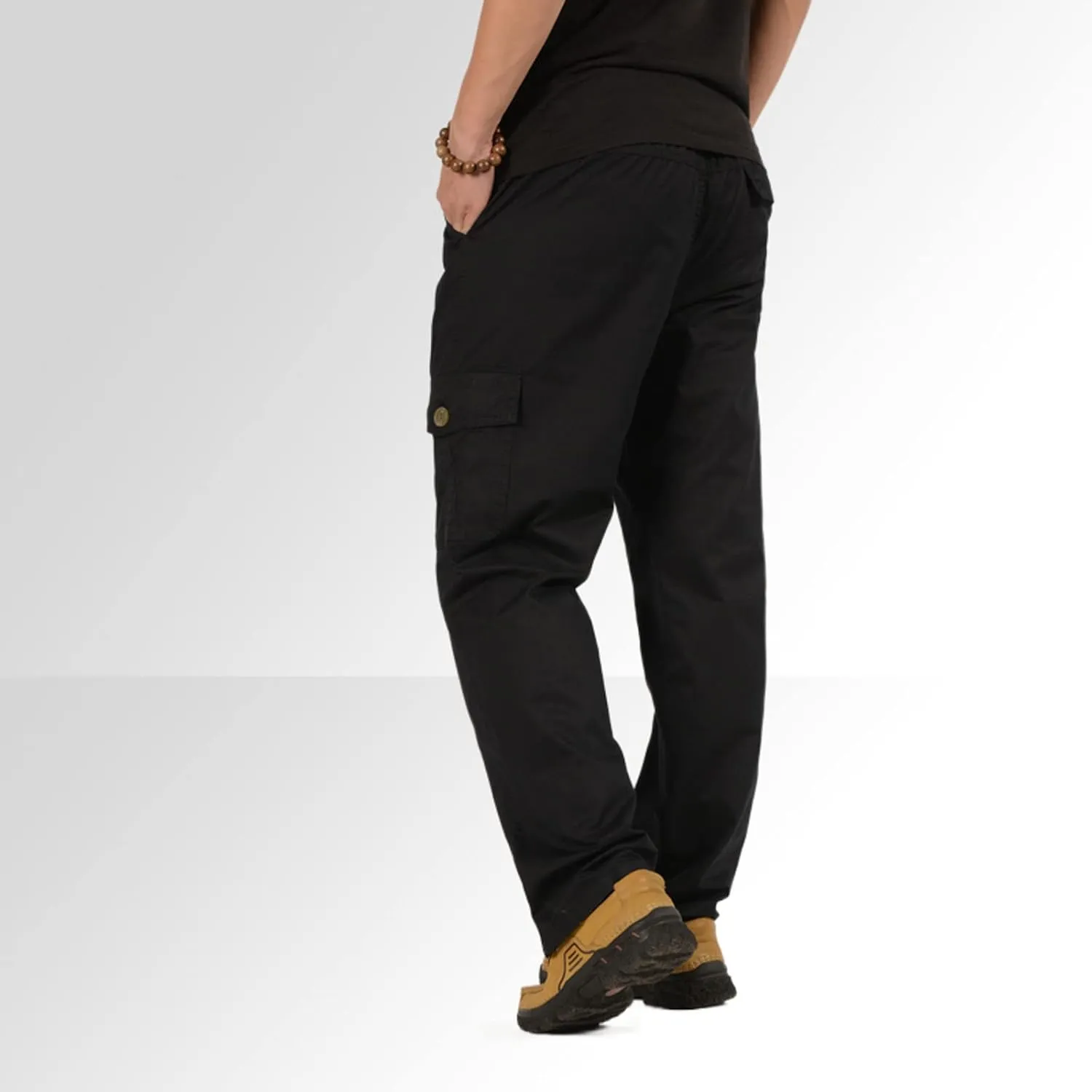 Cargo Pants for Men,Mens Joggers Pants Casual Cotton Drawstring Chino Cargo Pants Hiking Jogging Sweatpants