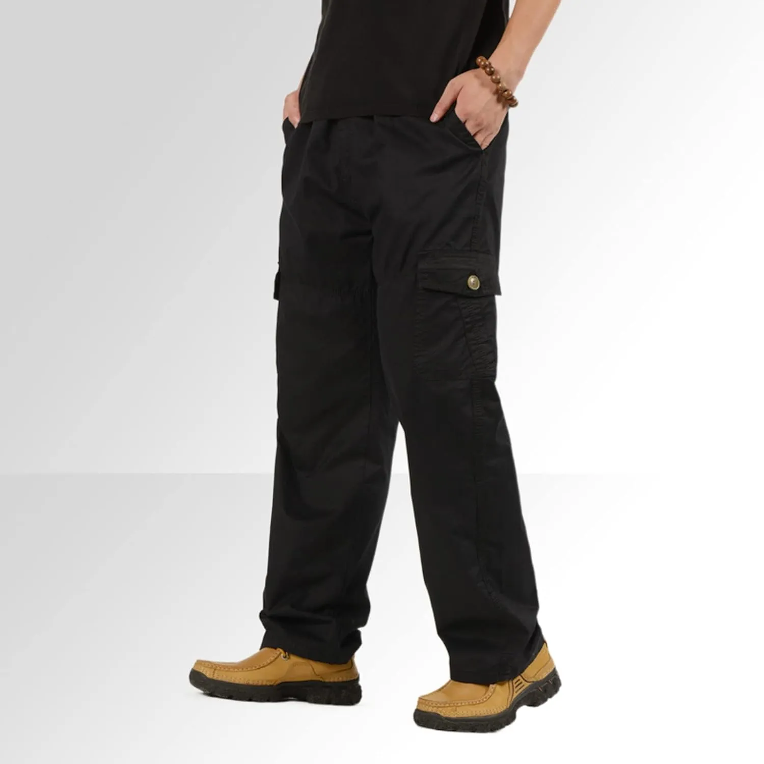 Cargo Pants for Men,Mens Joggers Pants Casual Cotton Drawstring Chino Cargo Pants Hiking Jogging Sweatpants