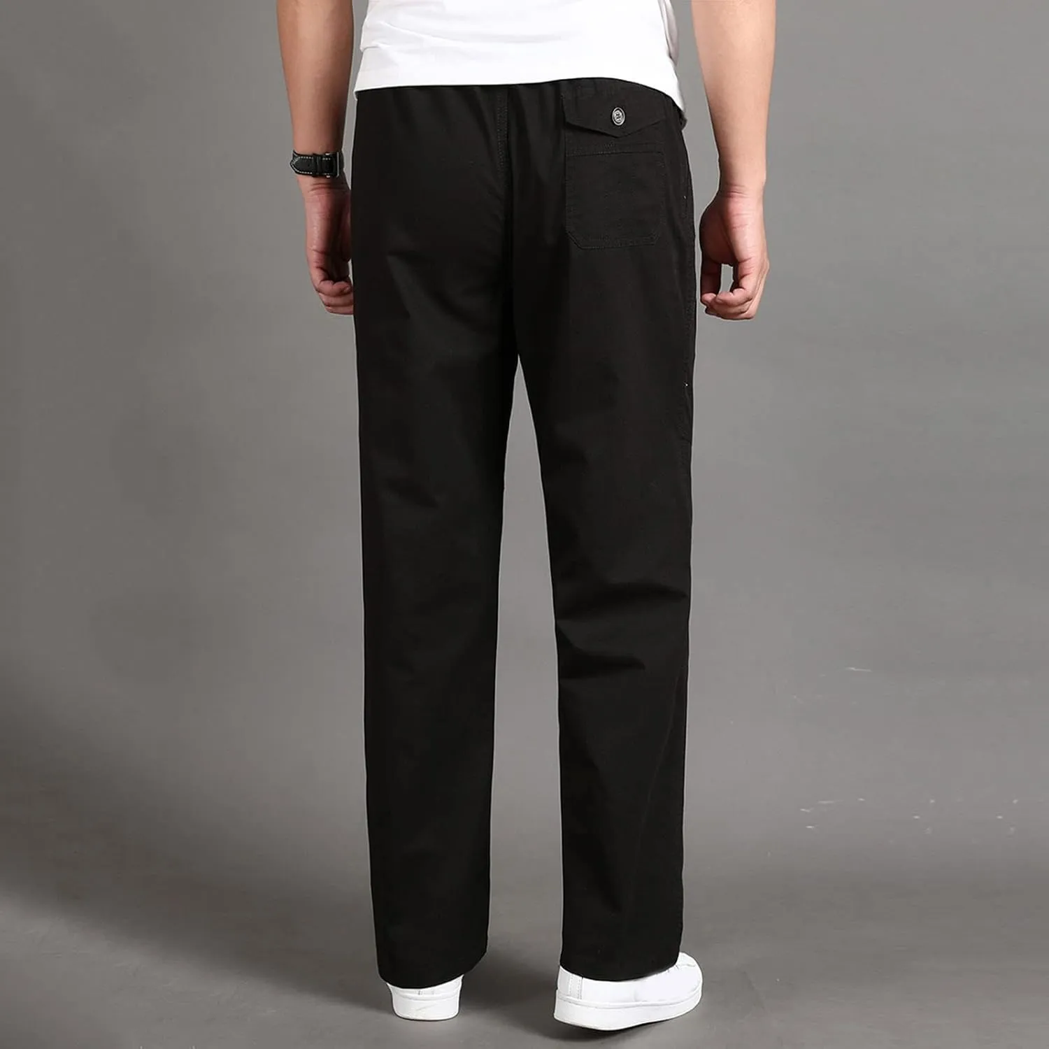 Cargo Pants for Men,Mens Relaxed Fit Cargo Pants Casual Drawstring Outdoor Athletic Jogger Sports Trousers