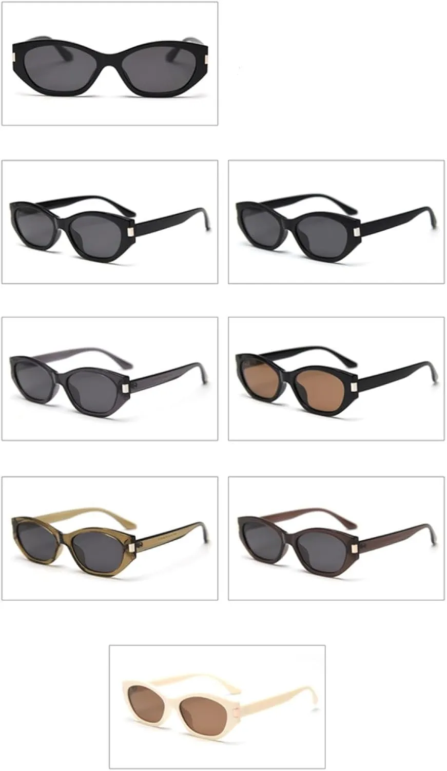Cat Eye Sunglasses Polarized Frame Vintage Sun Glasses for Men Women Fashion Outdoor Green Grey