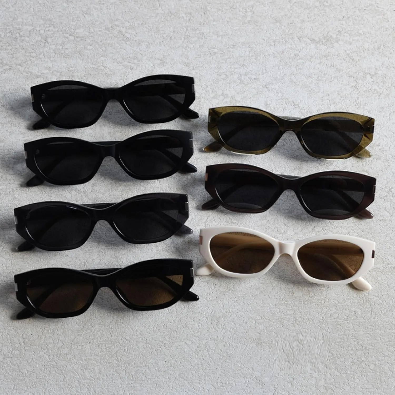 Cat Eye Sunglasses Polarized Frame Vintage Sun Glasses for Men Women Fashion Outdoor Green Grey