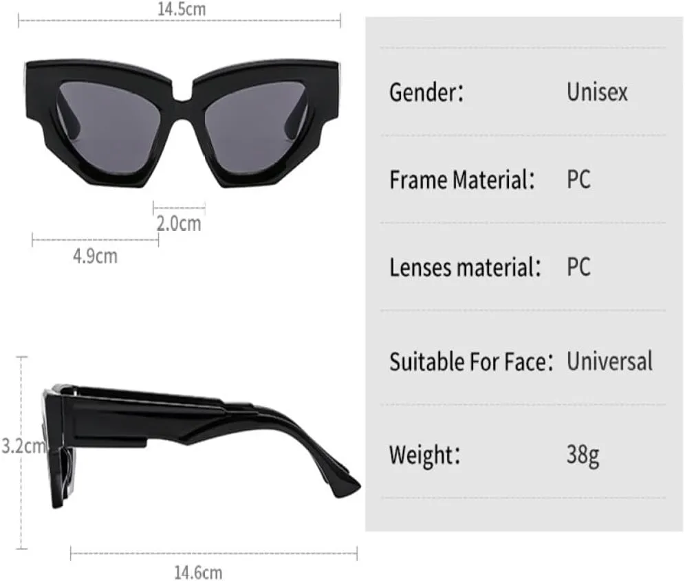 Cat Eye Sunglasses Women MEN Vintage Shades Luxury Sun Glasses UV400 Eyewear