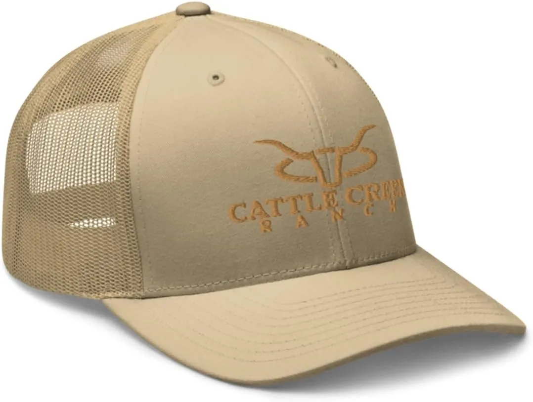 Cattle Creek Ranch Trucker Hat Men - Mesh Baseball Snapback Cap - Trucker Hat