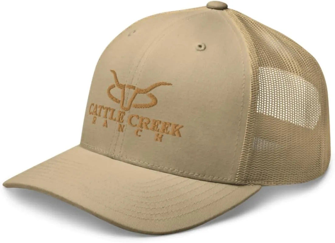Cattle Creek Ranch Trucker Hat Men - Mesh Baseball Snapback Cap - Trucker Hat