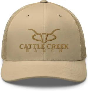 Cattle Creek Ranch Trucker Hat Men - Mesh Baseball Snapback Cap - Trucker Hat