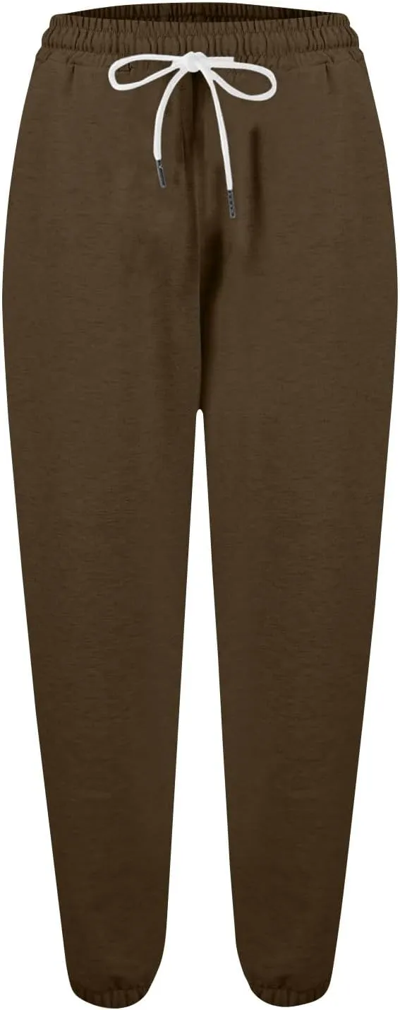 Cinch Bottom Sweatpants Women Baggy High Waisted Sweatpants Athletic Sweat Pants Workout Cotton Joggers with Pockets