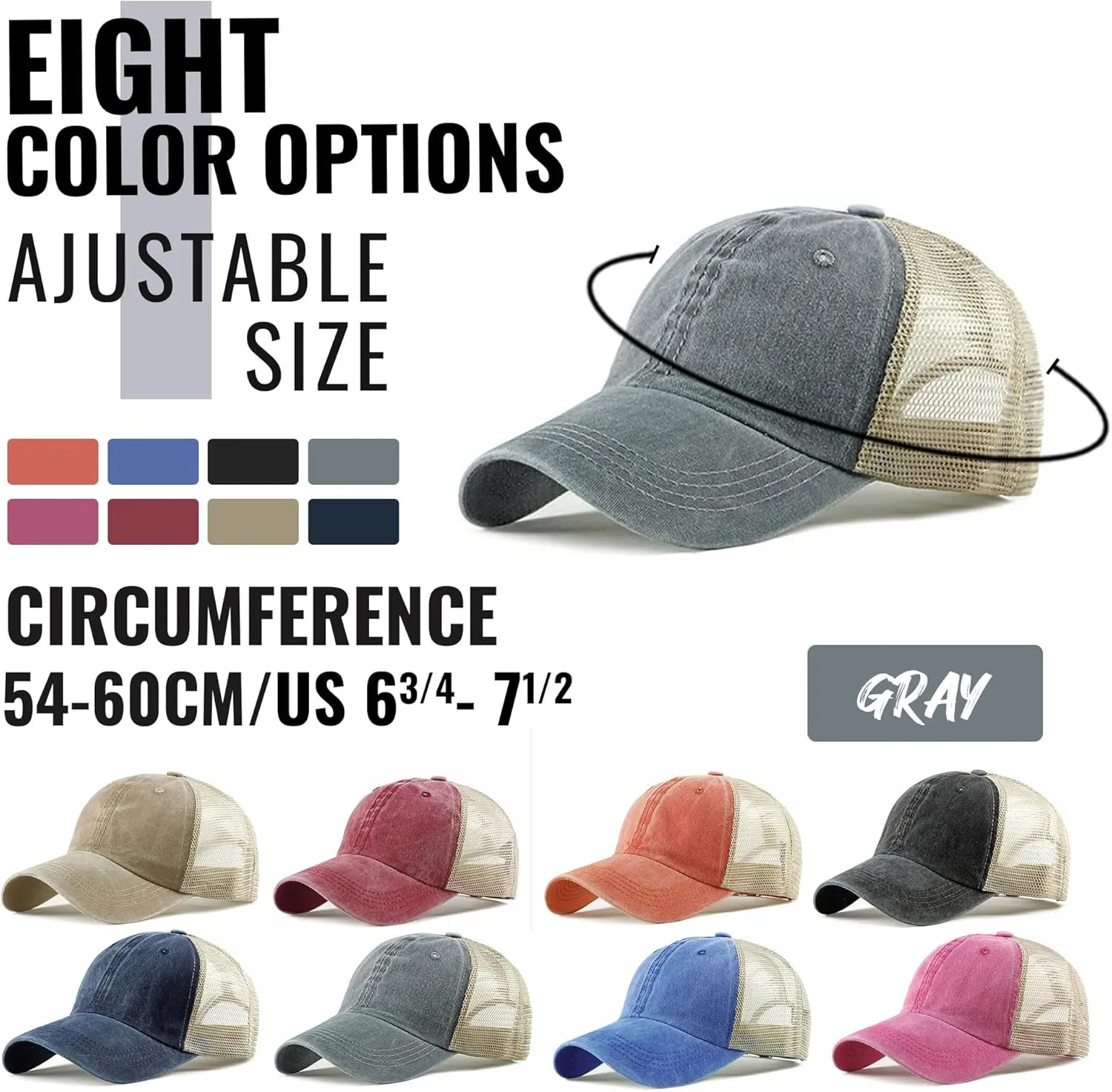 CLAPE Mesh Baseball Cap Summer Breathable Trucker Mesh Hat Golf Dad Hats Quick Dry Cool Hats Outdoor Sports Running Cap