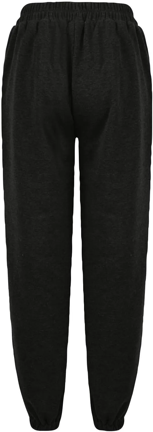 Crossover High Waisted Joggers for Women Athletic Cinch Bottom Straight Leg Sweatpants Elastic Running Pants w/Pockets