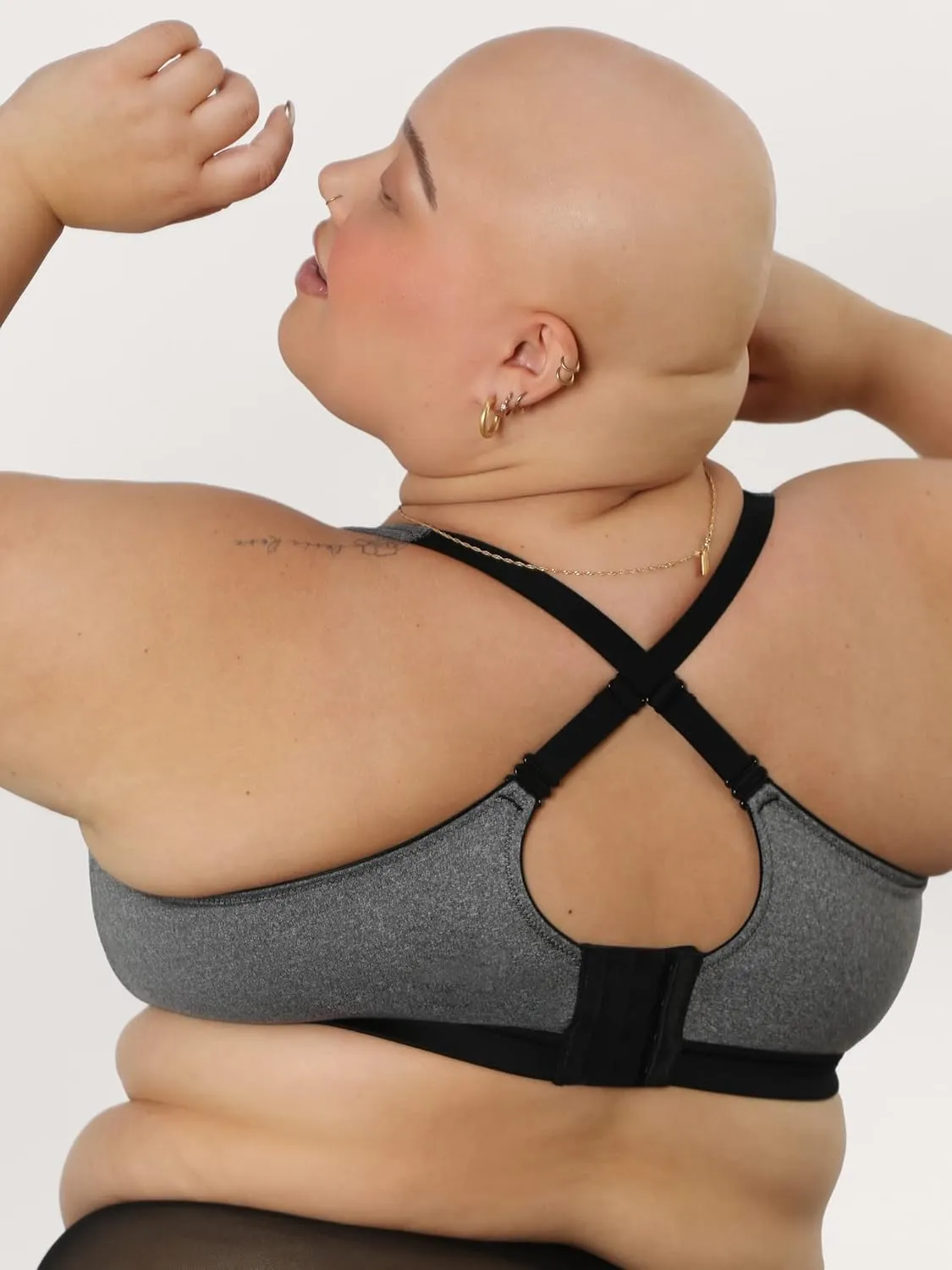Curvy Couture Plus Size Women Support Large Bust, Perfect Workout, High Impact Sports Bra