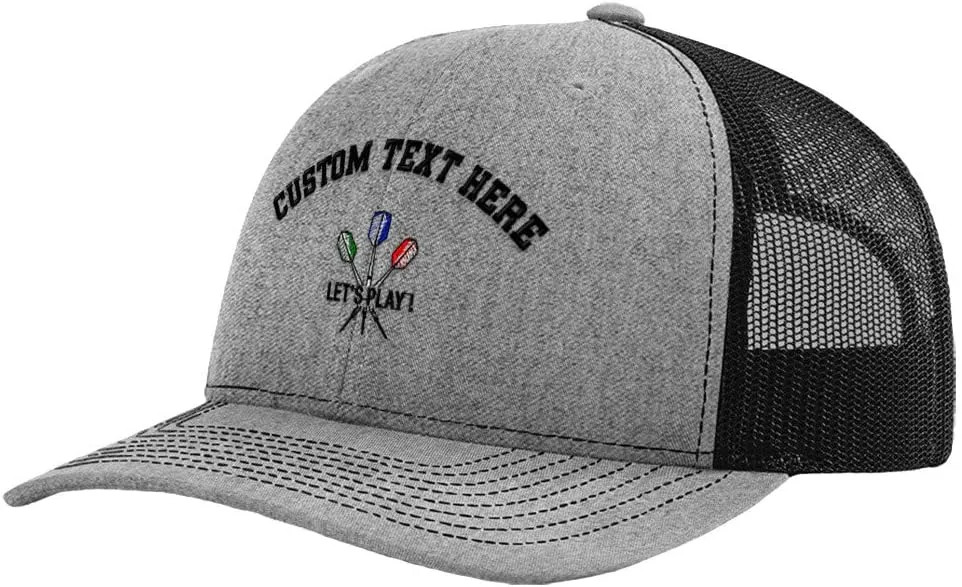 Custom Richardson Trucker Hat Sport Darts Let's Play Embroidery Baseball Cap