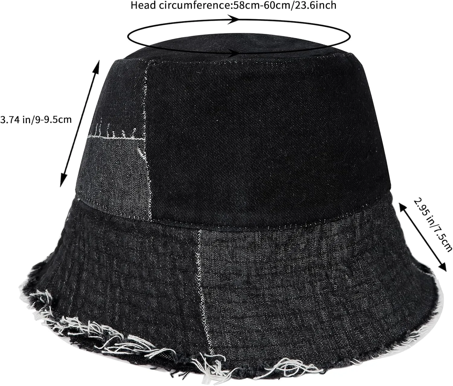 Denim Bucket Hat for Women Festival Safari Boonie Packable Cap Washed Summer Beach Sun Hats