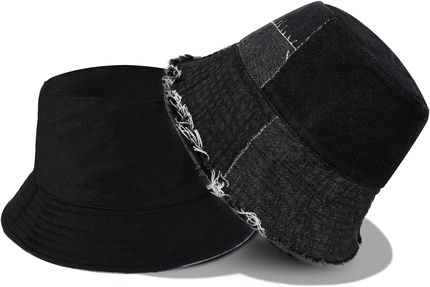 Denim Bucket Hat for Women Festival Safari Boonie Packable Cap Washed Summer Beach Sun Hats