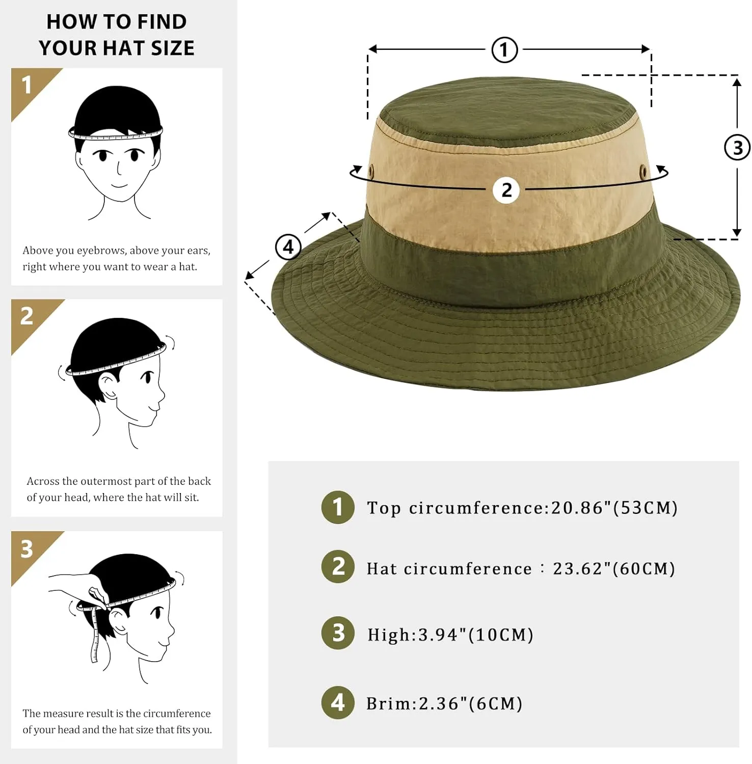 DOCILA Stylish Bucket Hats for Women Foldable Outdoor Plaid Fisherman Sun/Rain Cap with Chin Strap