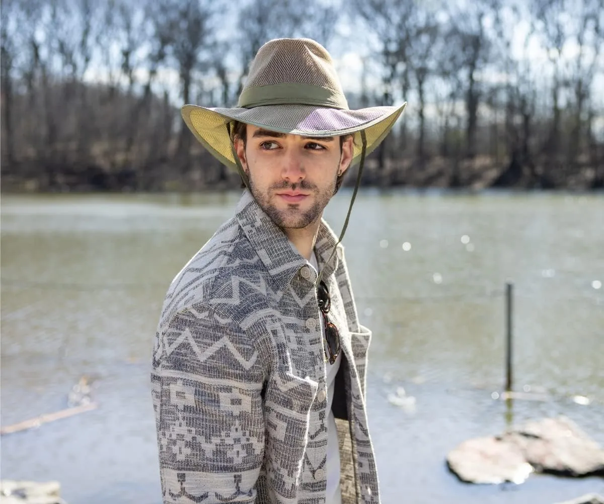 Dorfman Hat Co. Men's 1 Piece Suplex Pinch Front Safari Hat