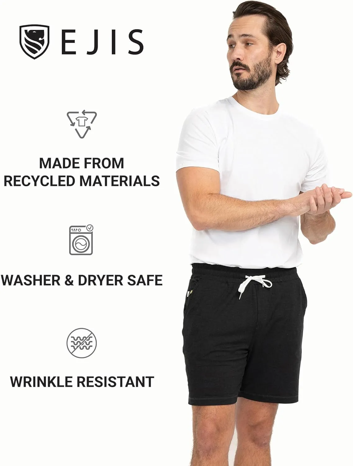 Ejis Men's Athletic Shorts - Quick Dry Gym, Running