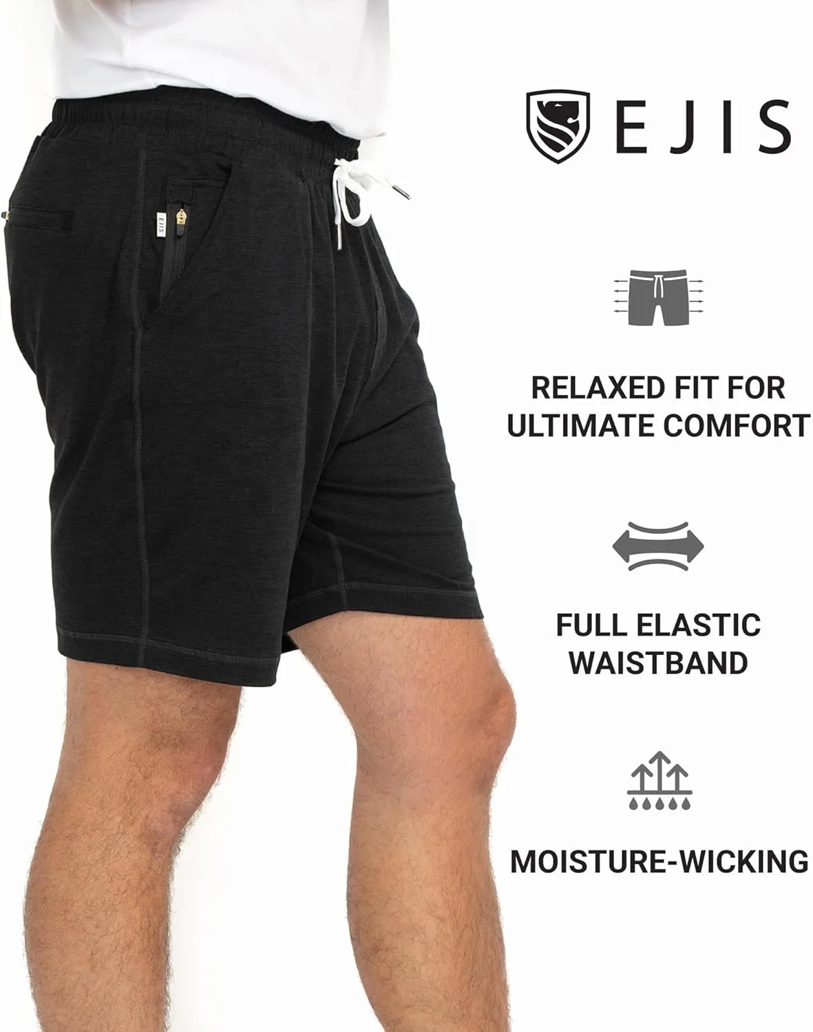 Ejis Men's Athletic Shorts - Quick Dry Gym, Running