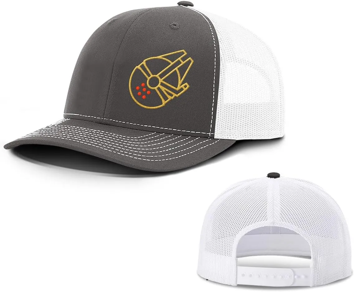 Falcon Outline Back Mesh Hat Casual Wear - Baseball Cap for Mens & Womens Breathable Mesh Adjustable Snapback Strap