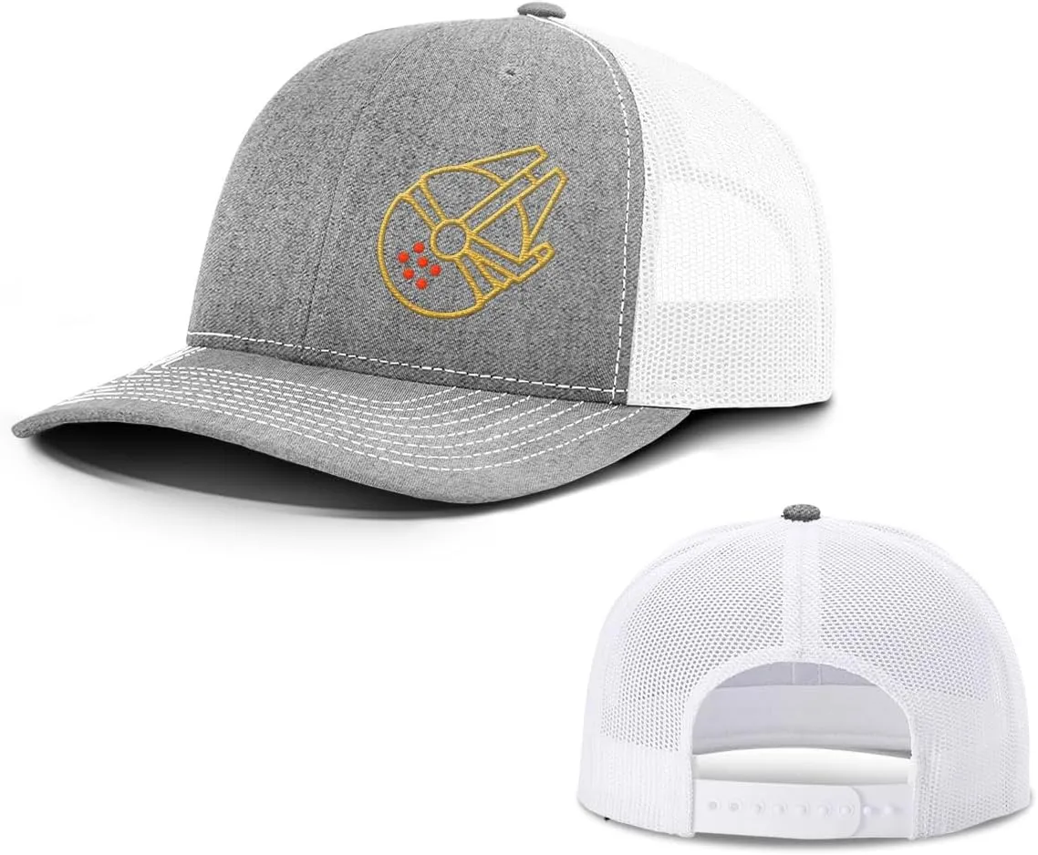 Falcon Outline Back Mesh Hat Casual Wear - Baseball Cap for Mens & Womens Breathable Mesh Adjustable Snapback Strap