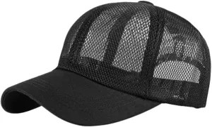 FASHIXD Mesh Baseball Cap for Men Women Summer Breathable Trucker Hats Adjustable Outdoor Sports Running Hats