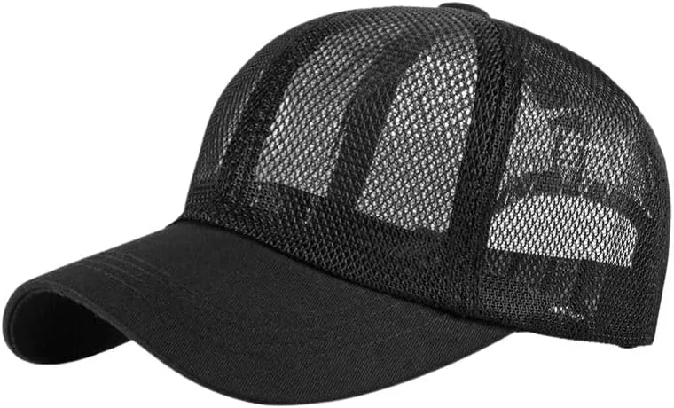 FASHIXD Mesh Baseball Cap for Men Women Summer Breathable Trucker Hats Adjustable Outdoor Sports Running Hats
