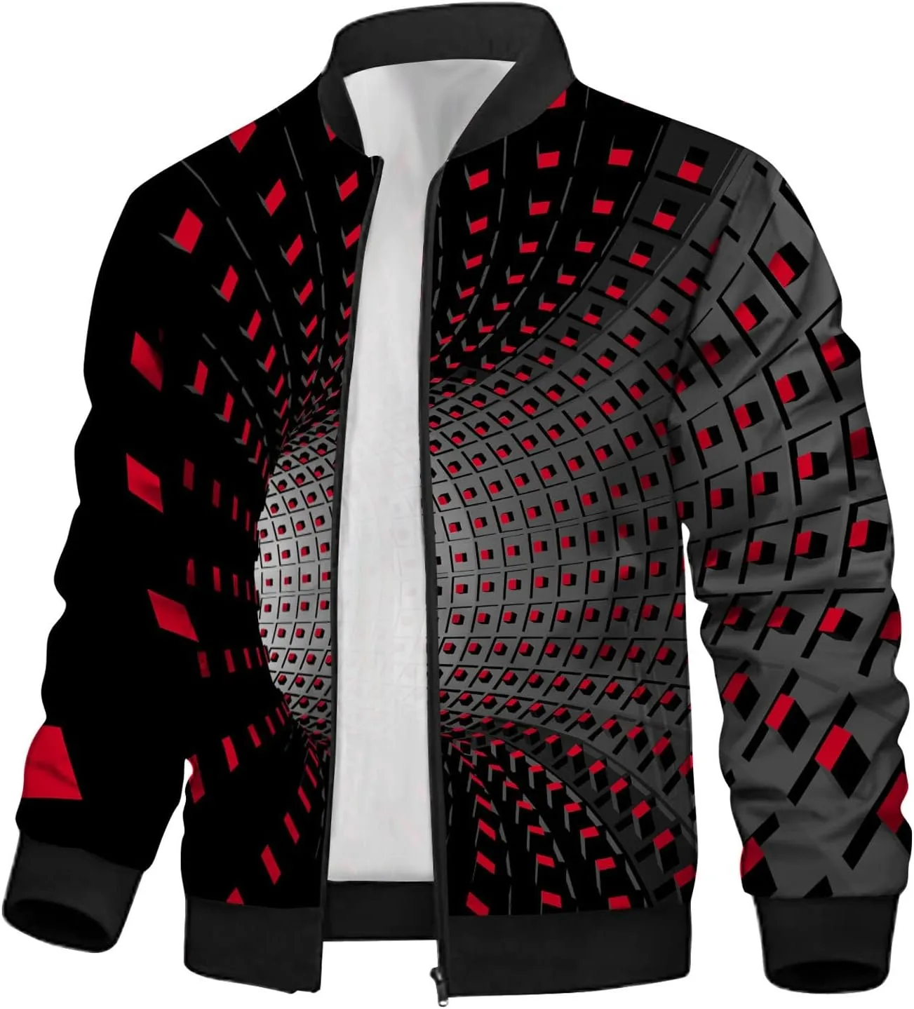 Faux Fur Jacket Men Mens Lightweight Jacket Autumn and Winter Printed Thin Jackets Casual Versatile Printed Jackets