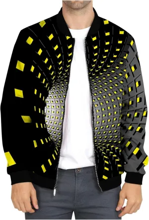 Faux Fur Jacket Men Mens Lightweight Jacket Autumn and Winter Printed Thin Jackets Casual Versatile Printed Jackets