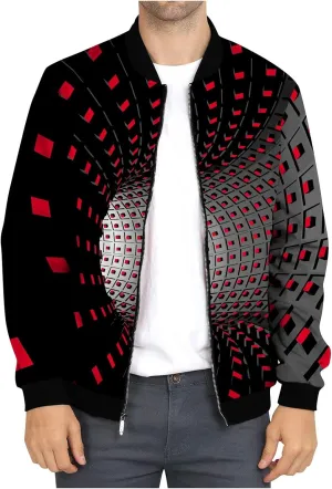 Faux Fur Jacket Men Mens Lightweight Jacket Autumn and Winter Printed Thin Jackets Casual Versatile Printed Jackets