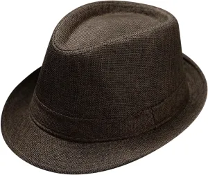 Fedora Hats for Men Women Classic Short Brim Manhatta Fedora Hat with Band Costume Accessory for Men Sun Hat