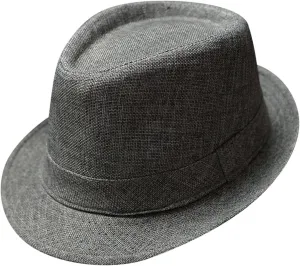 Fedora Hats for Men Women Classic Short Brim Manhatta Fedora Hat with Band Costume Accessory for Men Sun Hat
