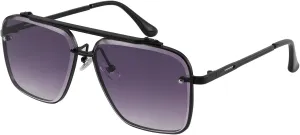FEISEDY Sunglasses, Fashion Square Pilot Sunglasses, Vintage Metal Gradient Glasses for Men and Women, B4104