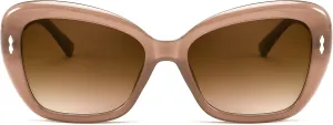 FEISEDY Sunglasses Womens, Vintage Square Cat Eye Sun Glasses, UV Protection Gradient Lens B9121